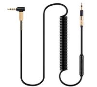 FAAEAL HD598CS Coiled Audio Cable Compatible for Sennheiser HD558 HD518 HD599 HD569 HD579 ATH-M50x M70x Headphones in-line Mic Control Extension Aux Cord 8ft