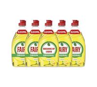 Faairry Lemon Washing Up Liquid | 320ml | (Pack of 5) | Dishes Grease Cleaner | Exceptional Cleaning Power | Easy and Effortless Cleaning