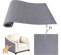 FaAmour 30x100cm Self Adhesive Cat Scratching Mat - Wall Mounted Anti-Scratch Climbing Wall, Furniture Protector Pad Ideal for Floors, Sofas, Chair (Grey)