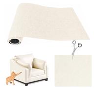 FaAmour 40x200cm Self-Adhesive Cat Wall Mounted Scratching Mat - Anti-Scratch Furniture Protector for Climbing, DIY Pad Ideal for Floors, Sofas, Chair - Off White