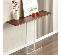 FAANAS Modern Levitate Console Table, Wood Sofa Table with Clear Acrylic Legs, Narrow Entryway Table for Hallway, Behind The Couch, Living Room(100x35x73cm/39x14x29in, Rectangle)