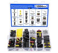 Faankiton 1004PCS Waterproof Car Electrical Connector, 1/2/3/4/5/6 Pin Way Waterproof Electrical Connector Kit, Electrical Automotive Wire Connectors Plug, Terminals Plug for Motorcycle Scooter Truck