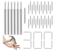 Faankiton 300PCS Double Headed Skirting Nails, Double-Head Skirting Thread Seamless Nails, Hidden Nails, No Trace Nails, Skirting Board Nails, Invisible Security Screws, Double-Headed Nails