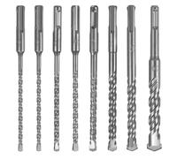 Faankiton 8PCS SDS Plus Hammer Drill Bit Set, Concrete Cross Drill Bits, 5-16mm Hammer Impact Drill Bit, Hammer Drill Accessories, Hammer Drill Bits for Concrete, Brick, Cement Walls, Stone