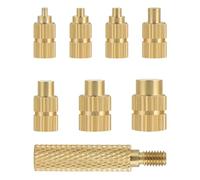 Faankiton Heat Set Insert Tips, Soldering Iron Tips 3D Printer Parts, Brass Soldering Iron Melting Aid Tips for Threaded Inserts M2/M2.5/M3/M4/M5/M6/M8 Compatible with T18 ST 900M FX888D FX600 WLC100
