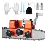 Faankiton Portable Chainsaw Sharpening Tool, Chainsaw Sharpening Kit, Chainsaw Chain Sharpening Jig, Portable Manual Chain Saw Sharpener, Hand Crank Chainsaw Chain for All Chainsaws and Electric Saws