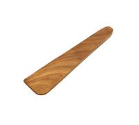 FAAY 10" Flat Wooden Spatula for Cast Iron, Egg Flipper, Pan Scraper, Handcraft from High Moist Resistance Golden Teak for Non Stick Cookware (10")
