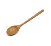 FAAY 12 Inches Teak Flat Spoon, Wooden Spoons for Cooking, Handcrafted Utensil Tools from High Moist Resistance Golden Teak Wood | Durable, Healthy for Non Stick Cookware