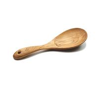 FAAY 9” Rice Paddle, Serving Spoon, Versatile Cooking Spoon - Handcraft from High Moist Resistance Golden Teak Wood | Durable, Healthy, Ergonomic Handle for Non Stick Cookware