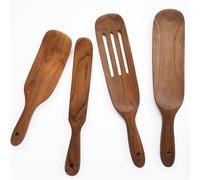 FAAY Spurtles Set of 4, Kitchen Utensils, Multi Utensil for Cooking, 100% Healthy from High Moist Resistance Teak, Utensils for Non Stick Cookware and Instant Pot