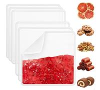 FAAYUCK 6Pcs Silicone Dehydrator Sheets 11x11 inch, Non-Stick Dehydrator Tray Liner with Edge for Food Freeze Dryer, Reusable Dryer Mats for Fruits, Vegetables, Meat, Yogurt