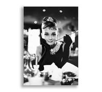 FAB Audrey Hepburn - Breakfast at Tiffany's - Black and White Restaurant Décor - Rolled Unframed Photo Poster (A3 [297mm x 420mm])