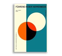 FAB Bauhaus Herrenmode 1923 Orange Circle on Blue - Modern Abstract Home Wall Décor - Art Prints for Living Room - Unframed Photo Poster (40cm x 50cm)