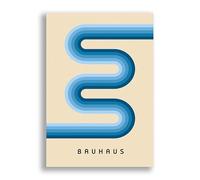 FAB Bauhaus Snake - Modern Contemporary Home Wall Décor - Abstract Art Prints for Bedroom Living Room - Unframed Photo Poster (40cm x 50cm)