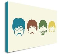 FAB Beatles Pop Art - Canvas Wall Art Framed Print - Ready to hang (A2 24x16 inch)