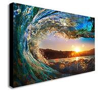 FAB BIG WAVE SURF CANVAS WALL ART PRINT -VARIOUS SIZES (A1 32 x 24 inch)
