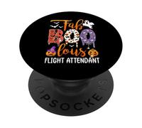 Fab Boo Lous Flight Attendant Boo Ghost Pumpkin Halloween PopSockets Adhesive PopGrip