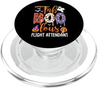 Fab Boo Lous Flight Attendant Boo Ghost Pumpkin Halloween PopSockets PopGrip for MagSafe