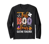 Fab Boo Lous Guitar Teacher Boo Ghost Pumpkin Halloween Long Sleeve T-Shirt