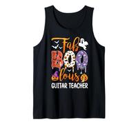 Fab Boo Lous Guitar Teacher Boo Ghost Pumpkin Halloween Tank Top