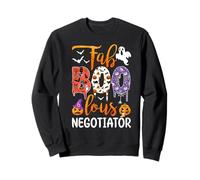 Fab Boo Lous Negotiator Boo Ghost Pumpkin Halloween Sweatshirt