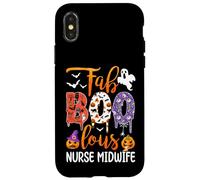 Fab Boo Lous Nurse Midwife Boo Ghost Pumpkin Halloween Case for iPhone X/XS