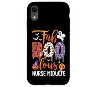 Fab Boo Lous Nurse Midwife Boo Ghost Pumpkin Halloween Case for iPhone XR