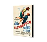 Fab Canvas It's A Wonderful Life Movie Art - Canvas Framed Print - A2 24x16 inches
