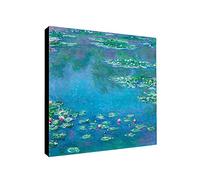 Fab Canvas - Water Lilies by Claude Monet - Framed Canvas Wall Art Print - 24x24 inches