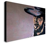 FAB Clint Eastwood The Good The Bad And The Ugly - Framed Canvas Wall Art Print Various Sizes (A2 24x16 inches)
