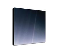 FAB Earth - Pale Blue Dot - NASA Voyager Art Print - Wrapped Framed Canvas Wall Art (18 x 18 inch / 46cm x 46 cm)