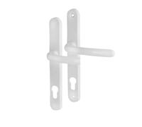 Fab & Fix Balmoral Door Handle, 240mm Plate, White, 92mm Spindle-Keyhole