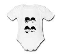 FAB FOUR FACES Personalised Unique Baby Vest Baby Grow Babygrow Cute Novelty Boys Girls Unisex Funny