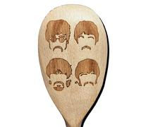 Fab Four Icon Faces Beech Wood Baking Spoon Laser Engraved Wooden Mixing Spoon Novelty Music Gift for Bakers & Fans