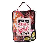 Fab Girl Foldable Tote Bags - Eco-Friendly Shoulder Tote - Reusable Tote Bag or Mom Bag - Multifunctional Utility Tote - Ideal Gift Tote Bag - Sandra - Play Like A Girl Multicolored Tote Bag, 16x15”