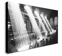 FAB Grand Central Station New York - 1913 - Canvas Wall Art Framed Print - Various Sizes (A1 32x24 inches)