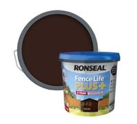 FAB INT PRODUCTS Exterior Wood Paint - Sheds & Fences Life Plus Fence Life Plus, 5 Litre (Dark Oak)