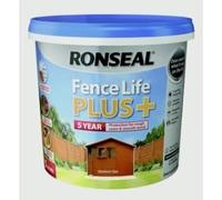 FAB INT PRODUCTS Exterior Wood Paint - Sheds & Fences Life Plus Fence Life Plus, 5 Litre (Medium Oak)