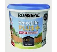 FAB INT PRODUCTS Exterior Wood Paint - Sheds & Fences Life Plus Fence Life Plus, 5 Litre (Tudor Black Oak)