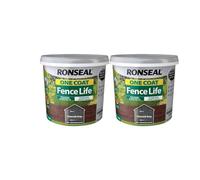 FAB INT PRODUCTS Fence Life Wood Treatment, 2 x 5 litres, One Coat Formula (2 X Charcoal Grey)