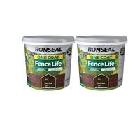 FAB INT PRODUCTS Fence Life Wood Treatment, 2 x 5 litres, One Coat Formula (2 X Dark Oak)