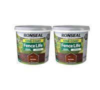 FAB INT PRODUCTS Fence Life Wood Treatment, 2 x 5 litres, One Coat Formula (2 X Red Cedar)