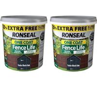 FAB INT PRODUCTS Fence Life Wood Treatment, 2 x 5 litres, One Coat Formula (2 X Tudor Black Oak)