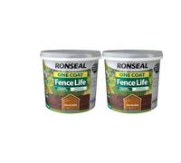 FAB INT PRODUCTS Fence Life Wood Treatment, 2 x 5 litres, One Coat Formula (2X Harvest Gold)