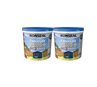 FAB INT PRODUCTS Fence Paint,Exterior Wood Paint - Sheds & Fences Life Plus 10 Litres Total, (2 X MIDNIGHT BLUE)