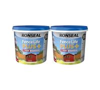 FAB INT PRODUCTS Fence Paint Exterior Wood Paint - Sheds & Fences Life Plus 10 Litres Total, (2 X RED CEDAR)