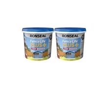 FAB INT PRODUCTS Fence Paint Exterior Wood Paint - Sheds & Fences Life Plusl,10 Litres Total, (2 X CORNFLOWER)