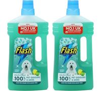 Fab Int Products Flash Floor Cleaner Liquid PET Cleaner, 2 x 1L - Citrus Scent