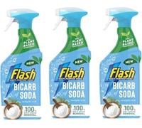 Fab Int Products Flash Multi Purpose Home Spray 800ml With Bicarbonate of Soda Cleans and Removes Dirt Grime & Grease Traditional Formula (Pack of 3)