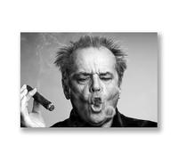 FAB Jack Nicholson Smoking - Black and White Home Décor - Unframed Photo Poster (24" x 18" inches)